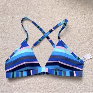 Aerie stripe triangle swim top
